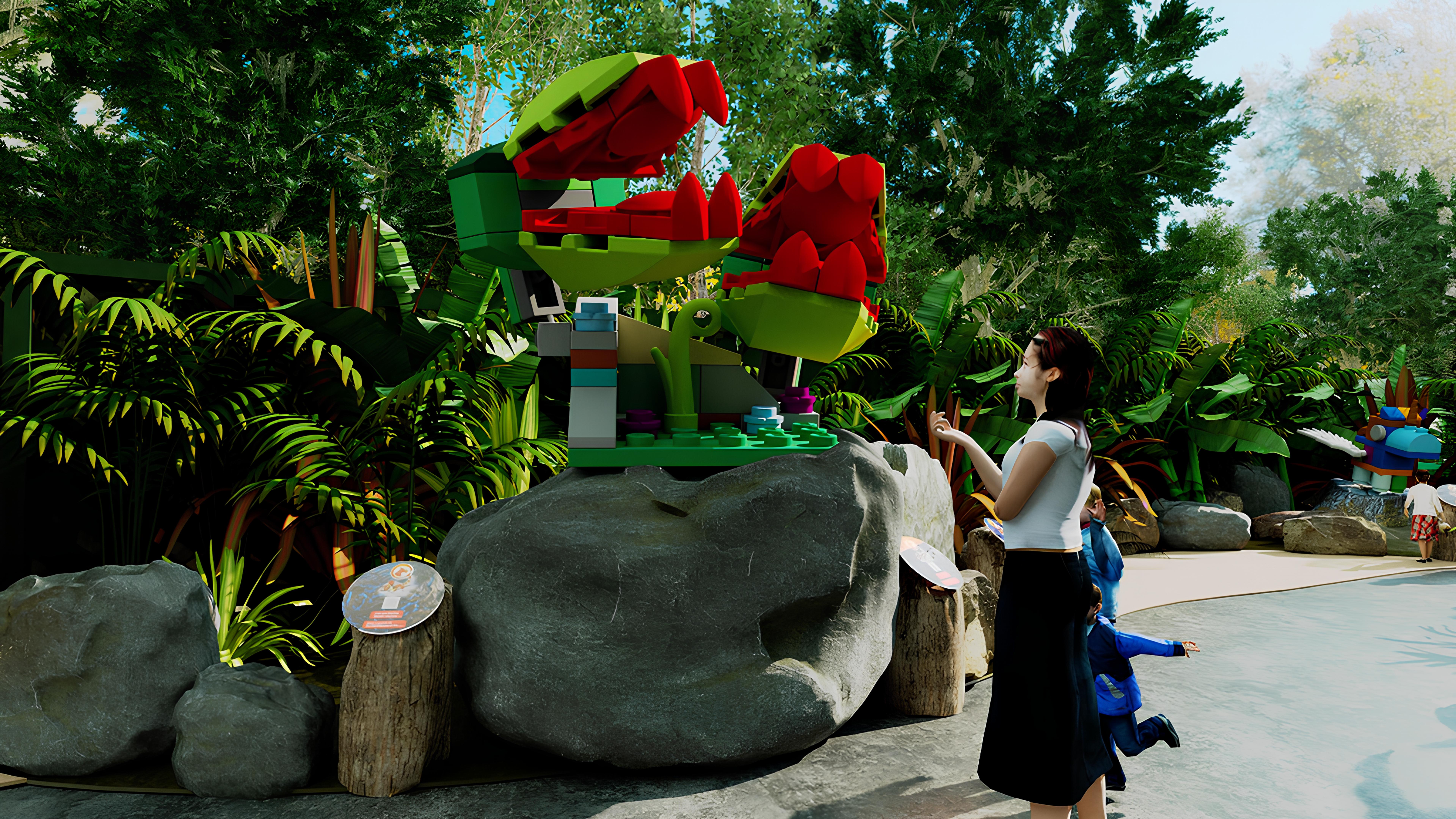 Discover LEGO Mythica at Legoland Windsor! Seeper transforms a backlot into an immersive magical forest filled with stunning LEGO creatures.