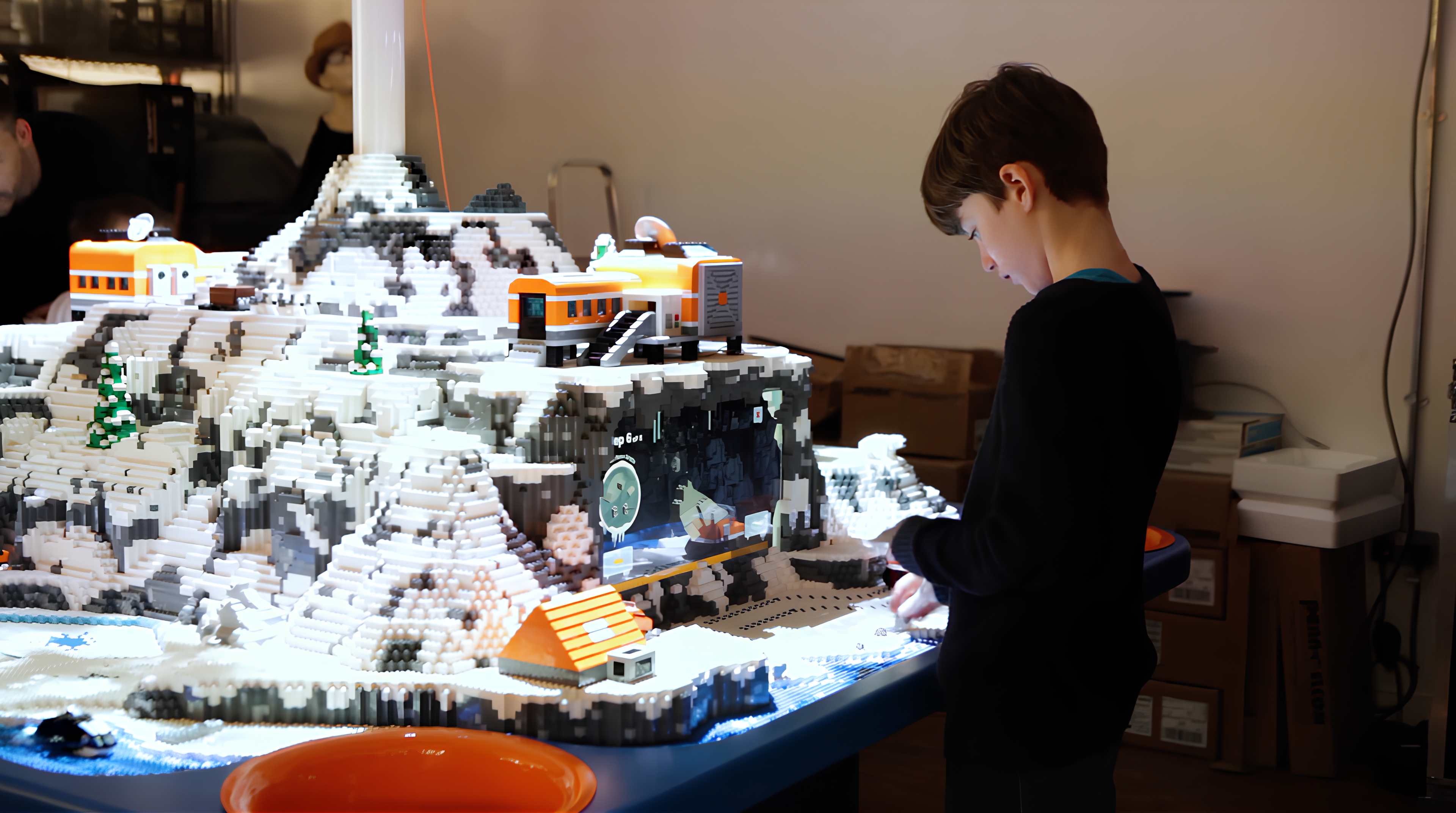 Interactive playtables at LEGO Discovery Centre using projection mapping and computer vision to bring models to life.